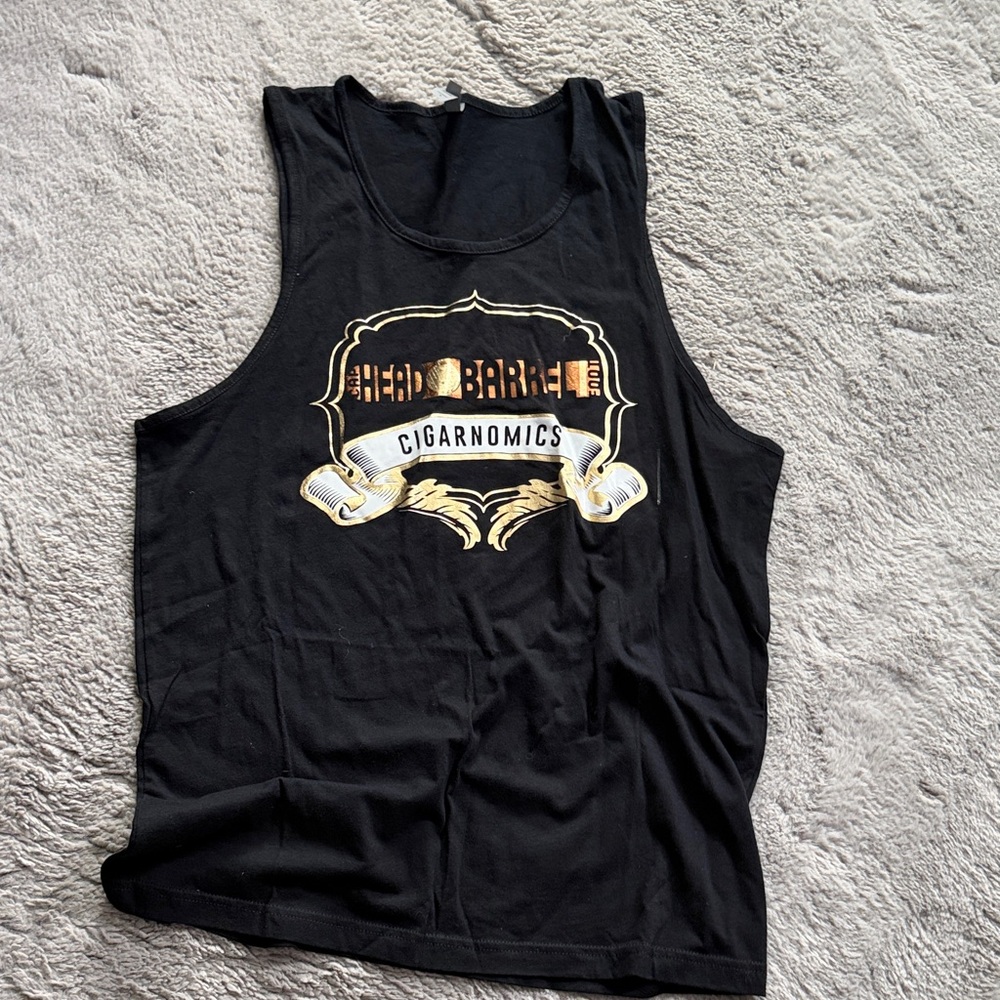 Next Level Apparel Black and Gold Men's Tank Top